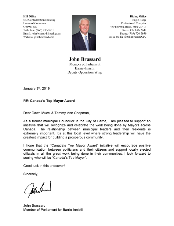 John Brassard Letter