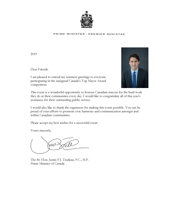 Justin Trudeau Letter